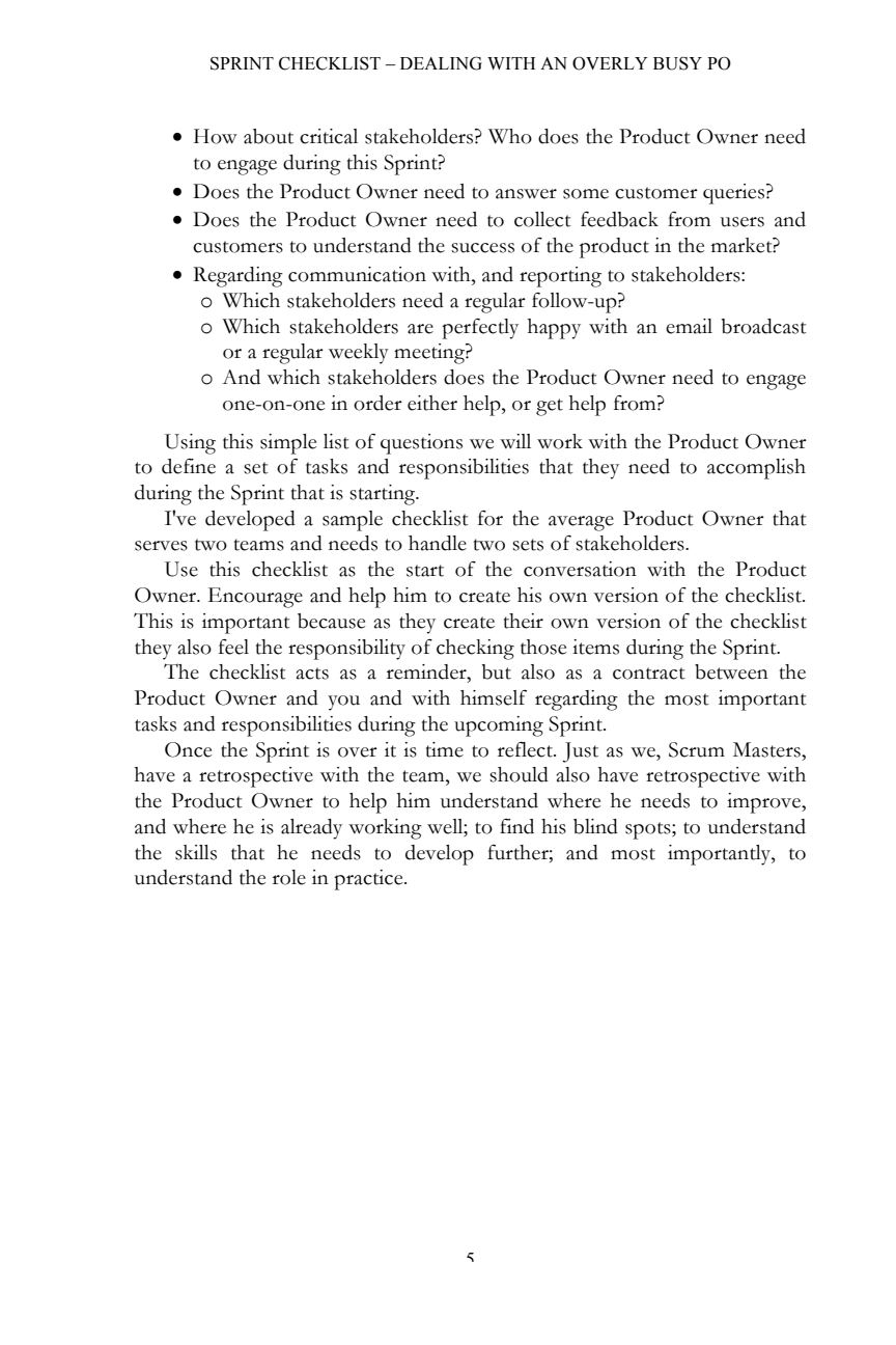 Page 9 of 19 of Module_01_-_Article_-_Sprint_Checklist_-_Dealing_with_an_Overly_Busy_or_Absent_PO.pdf